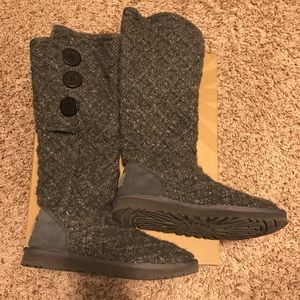 Ugg boots. W Lattice cardy - charcoal Size 5